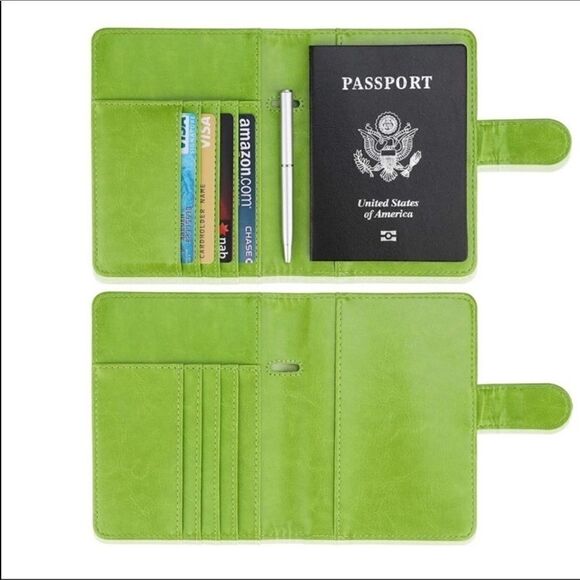 Passport Holder Cover Wallet RFID Blocking Leather - Picture 2 of 5